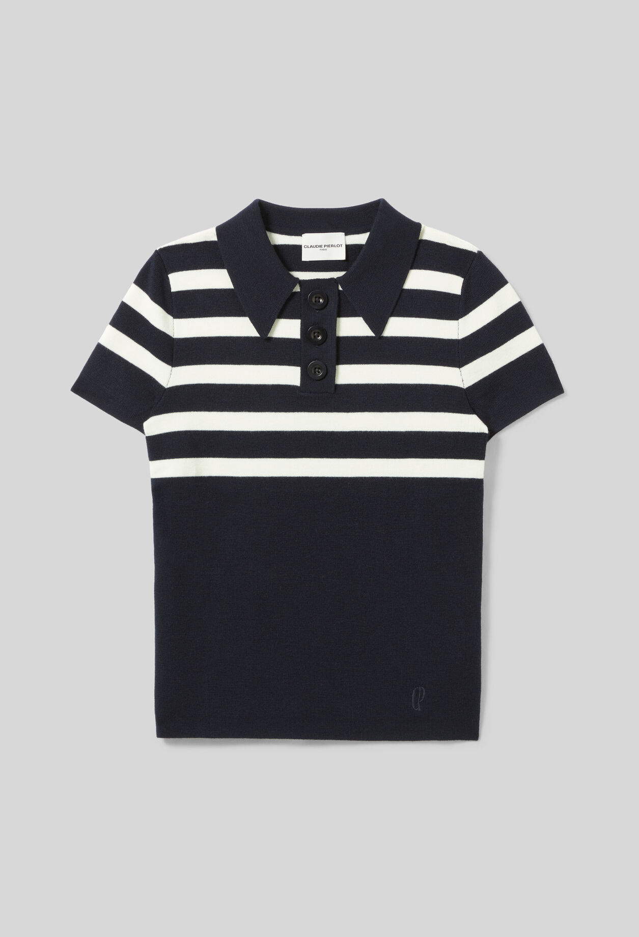 Fine Knit Polo Top