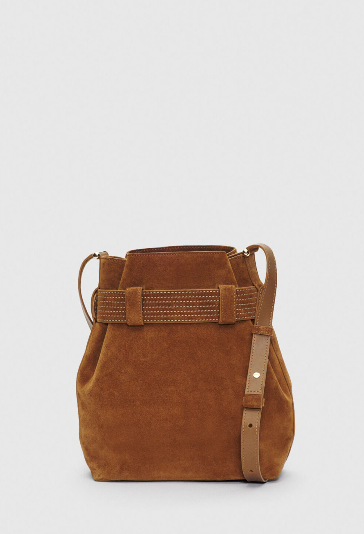 Leather bucket bag