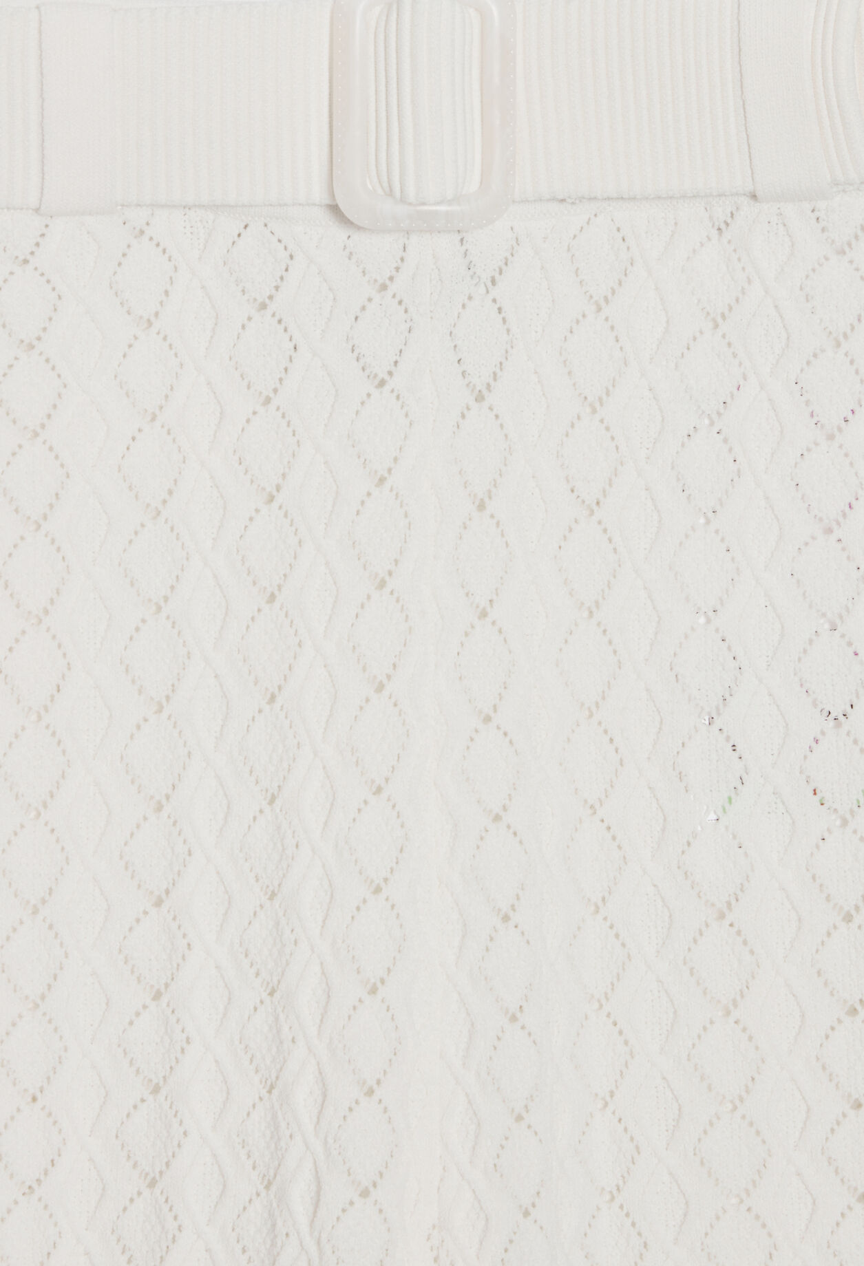 Off-whit knit trousers