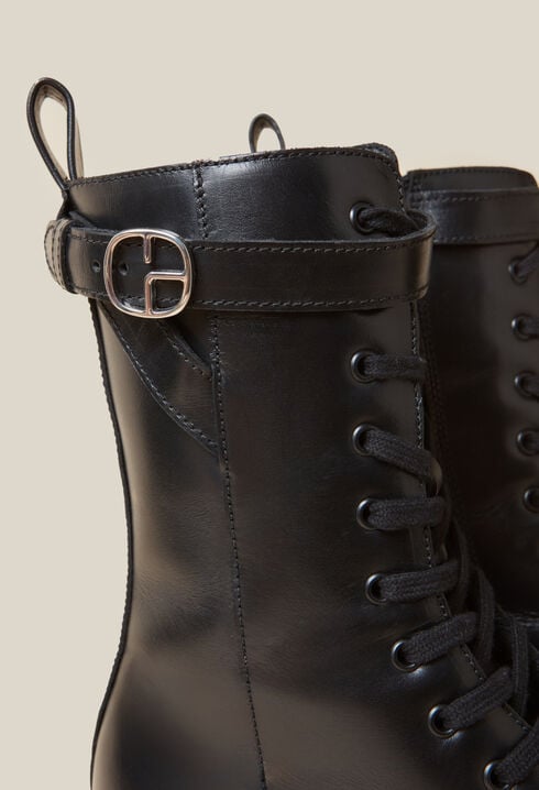 High Leather Ranger Boots
