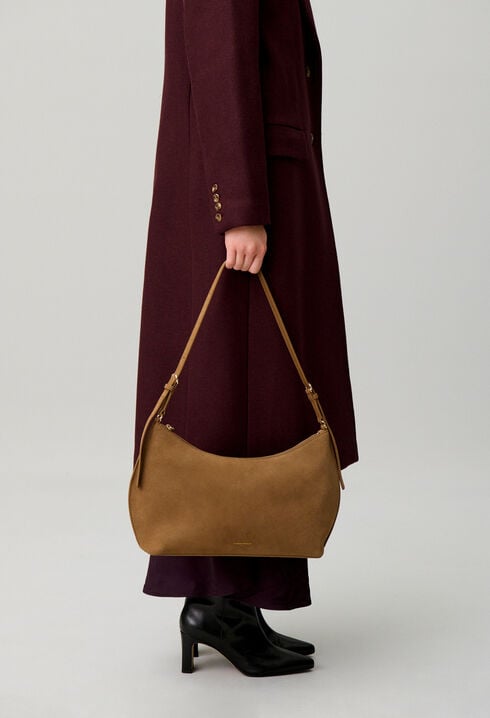 Soft suede leather bag