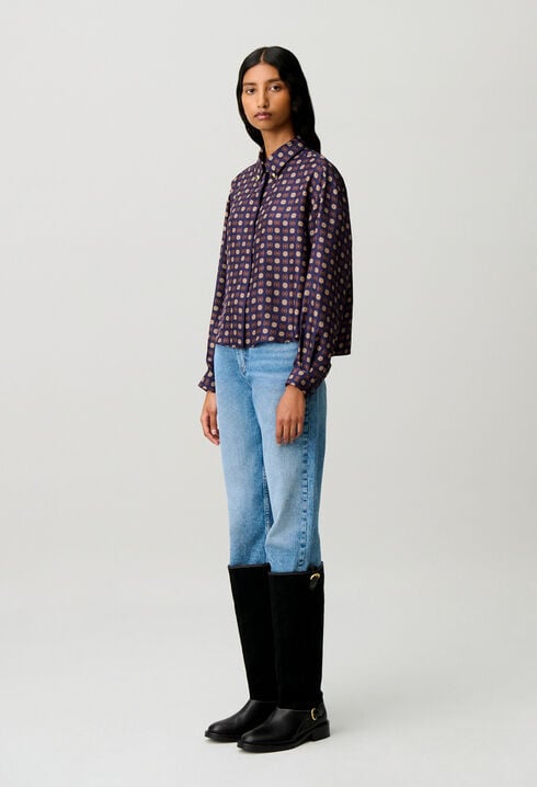 Printed silk shirt