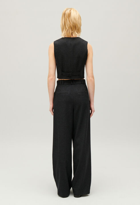 Flecked grey suit waistcoat