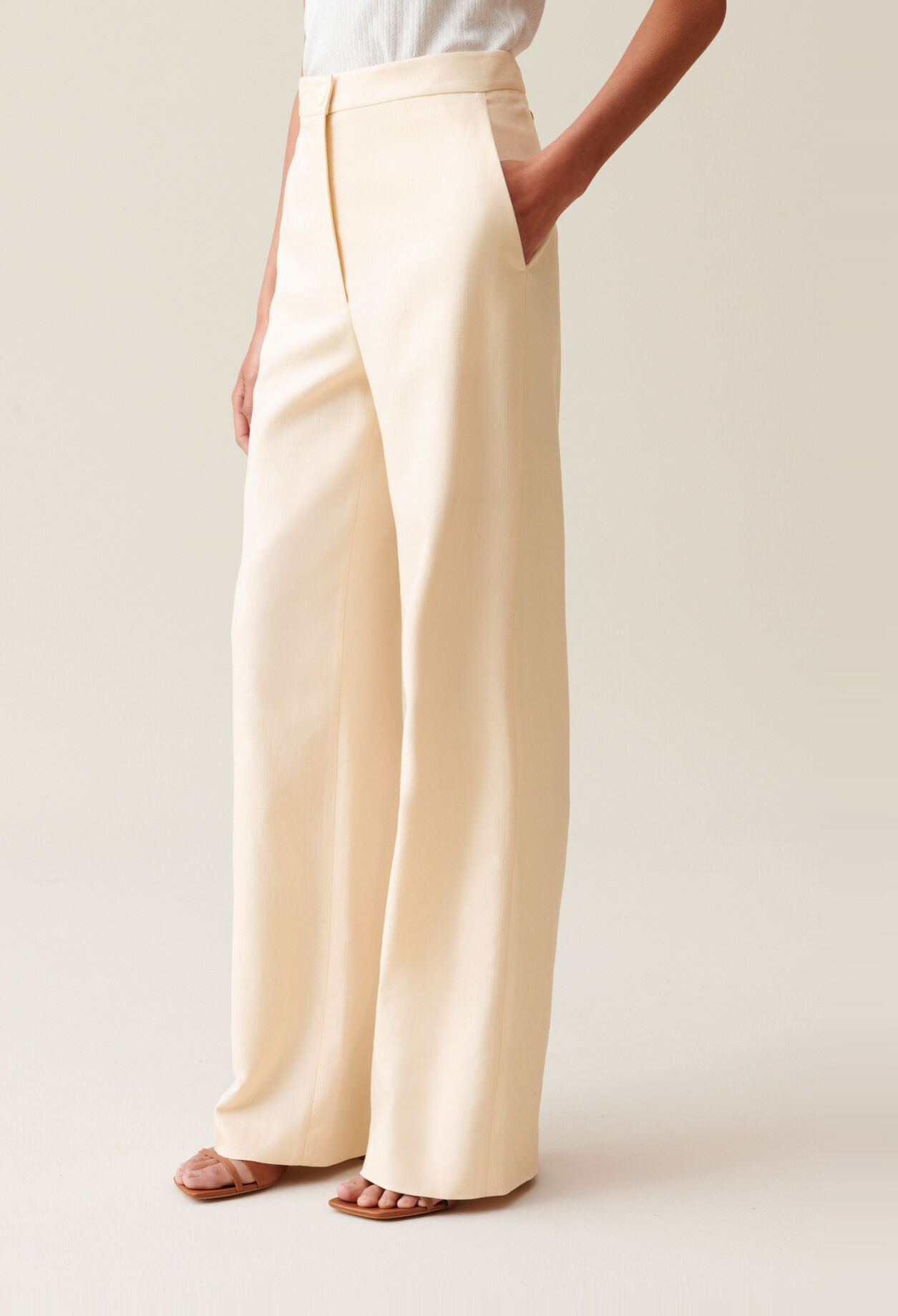 Ivory Tailored Trousers