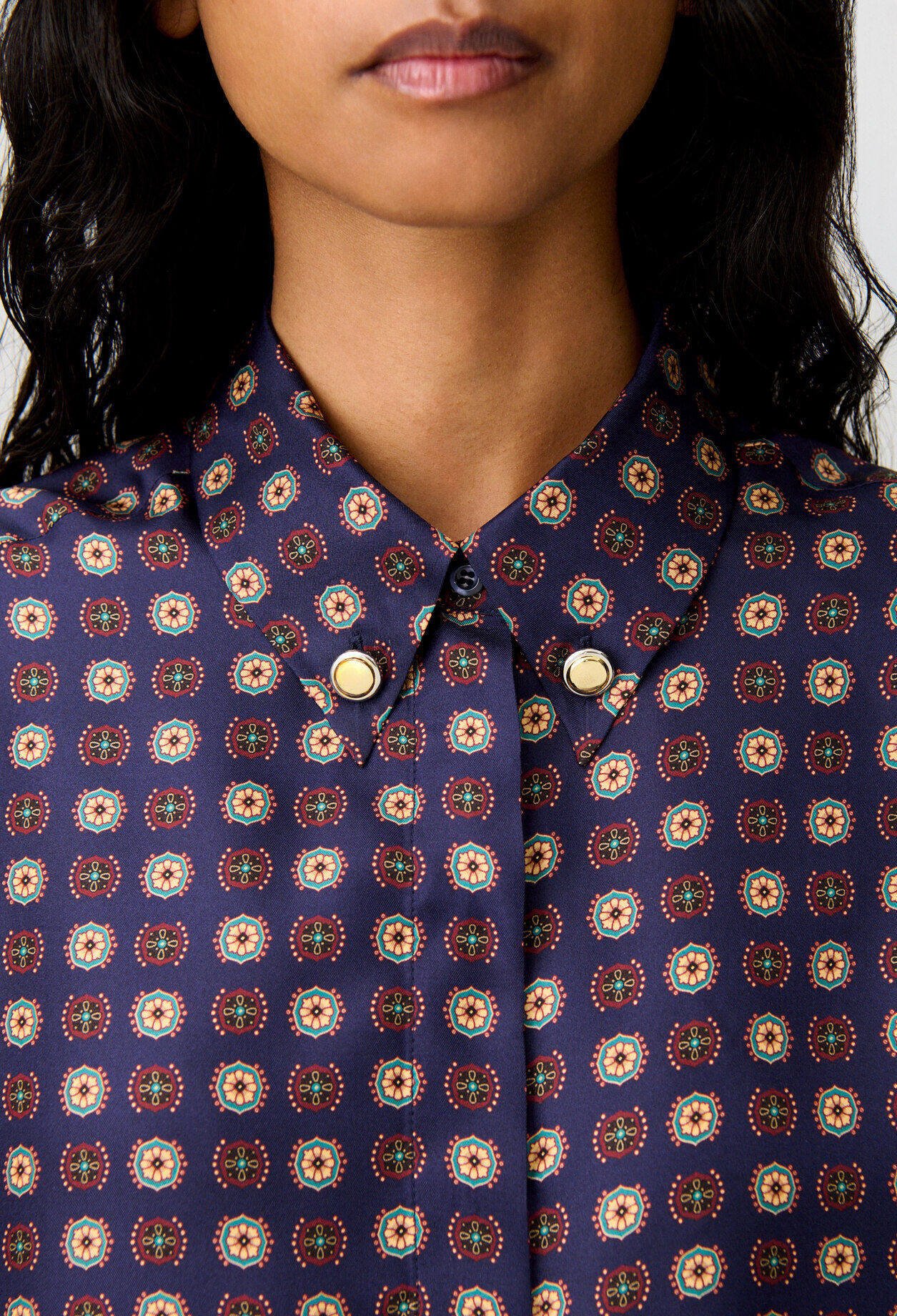 Printed silk shirt