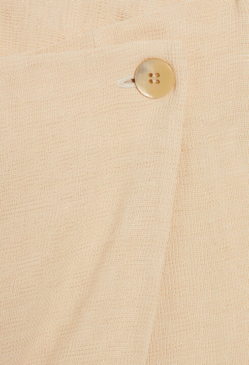 Short beige wrap skirt