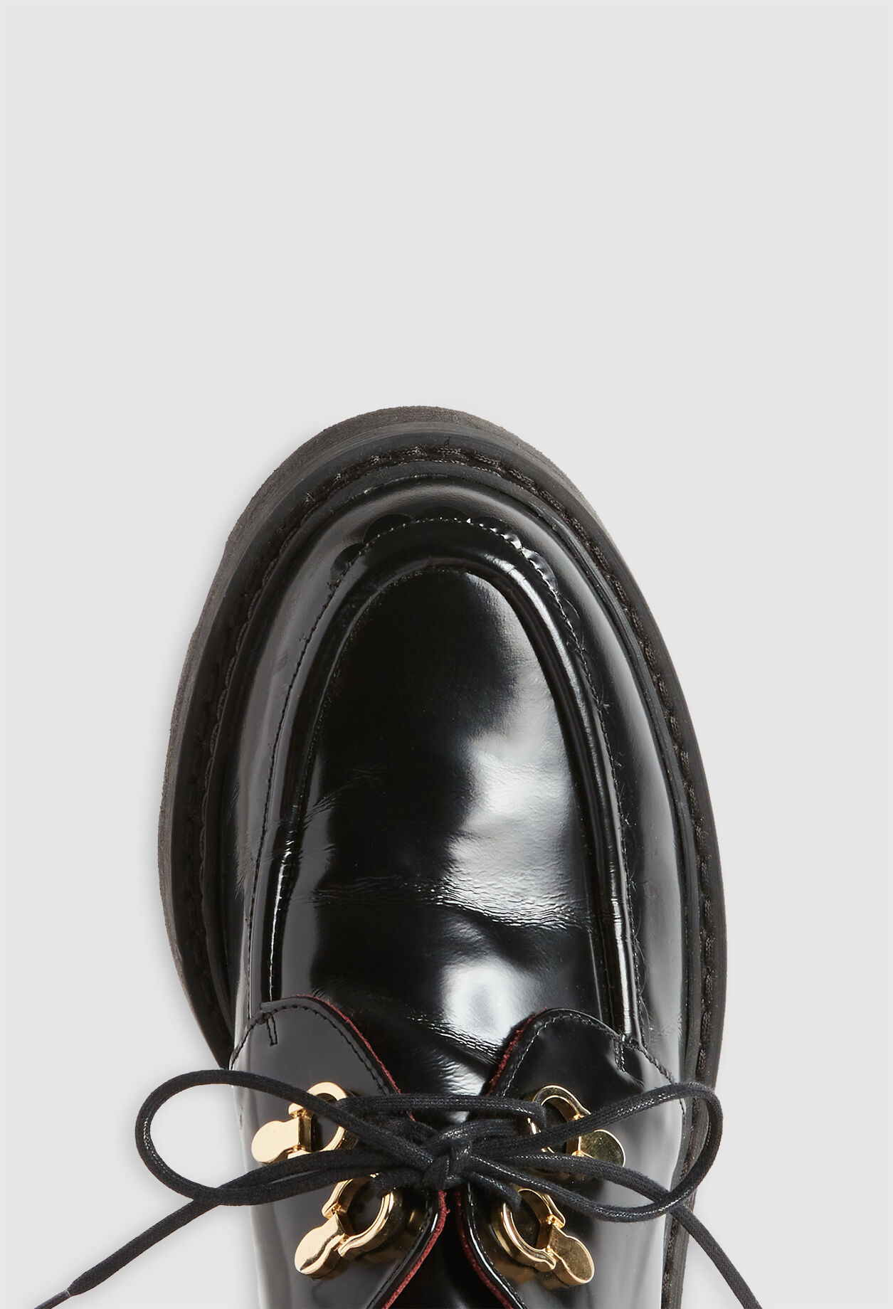 Leather platform derbies