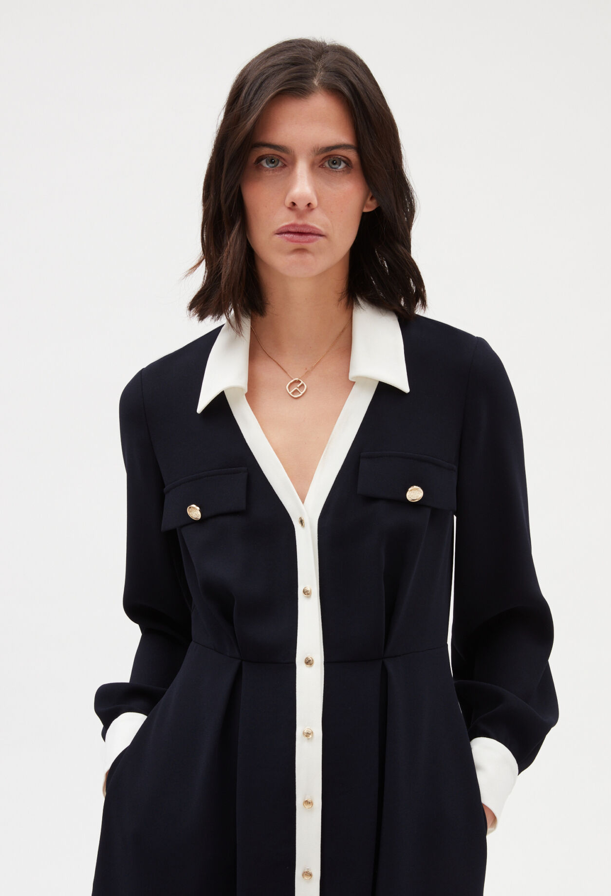 Navy blue mid-length dress Navy blue mid-length dress