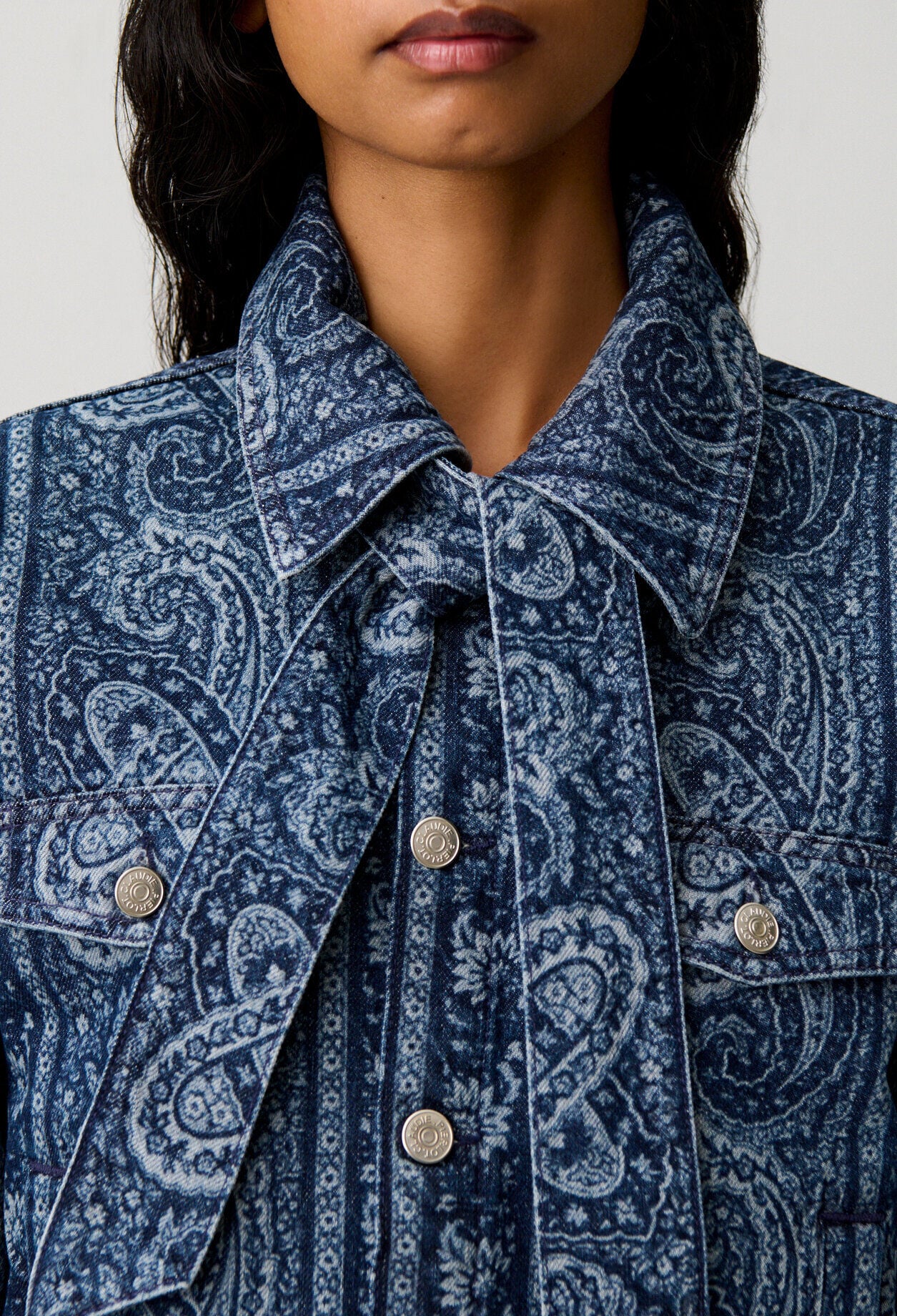 Printed denim jacket