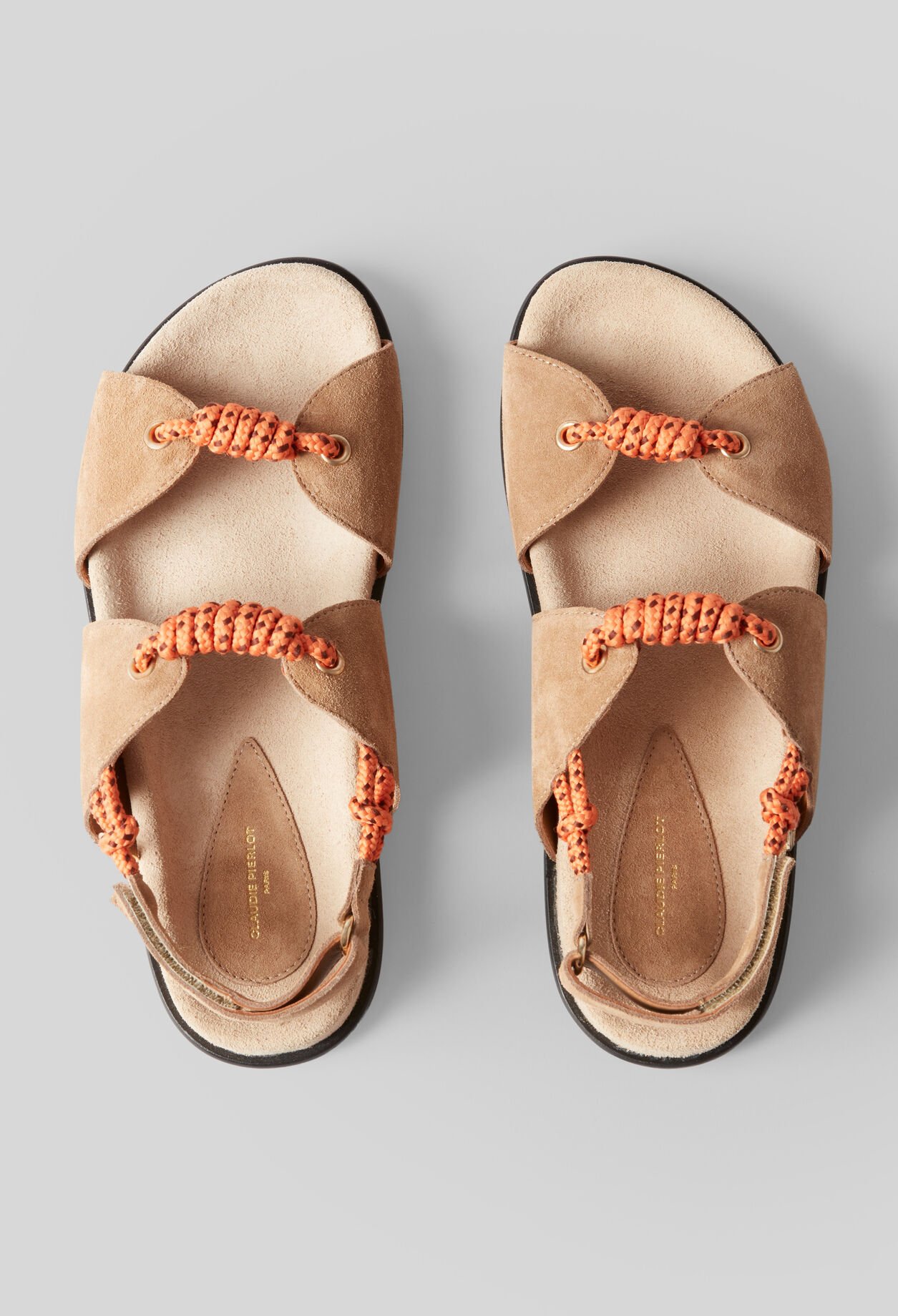 Twisted lace-up sandals