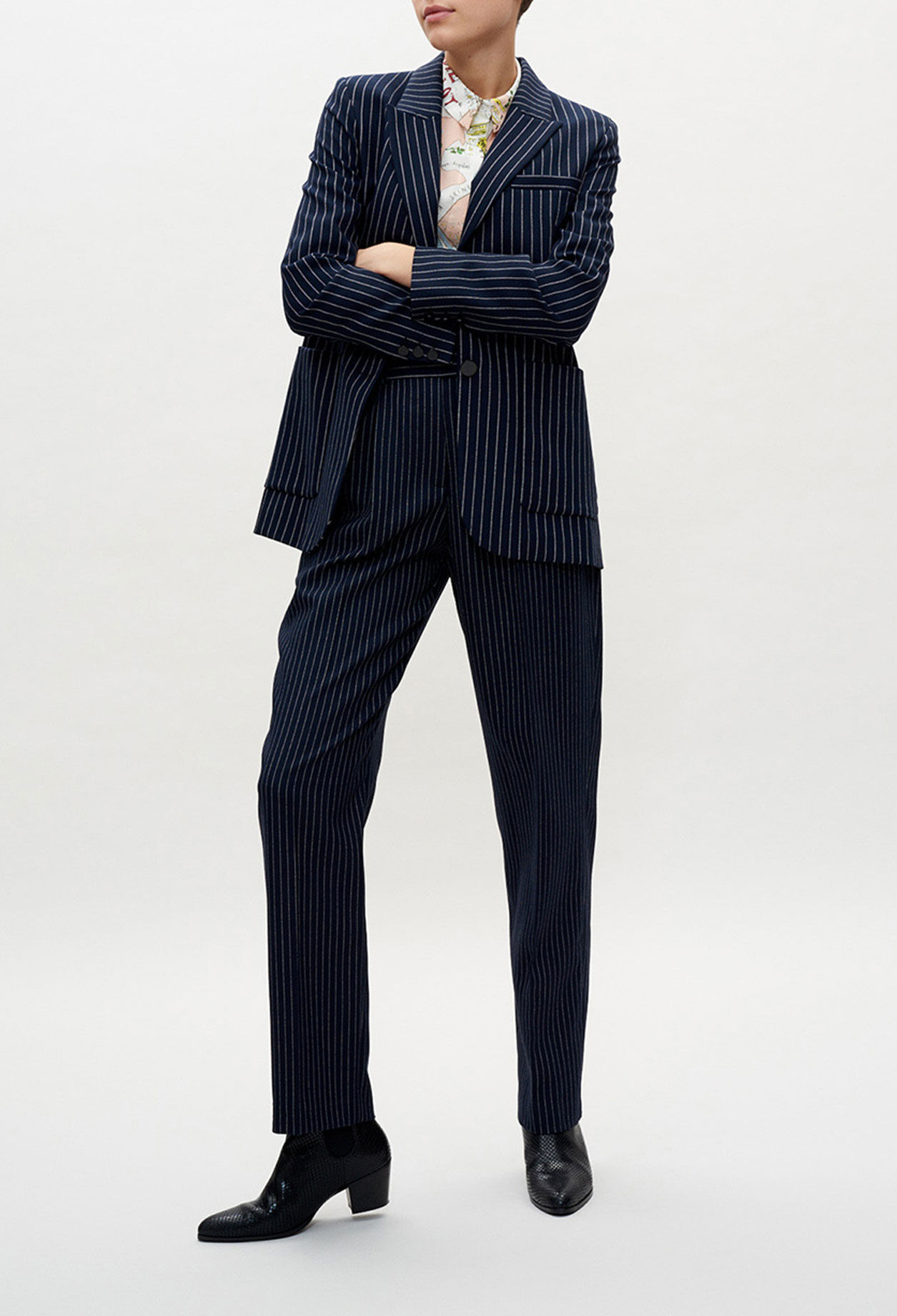 Striped tailored jacket