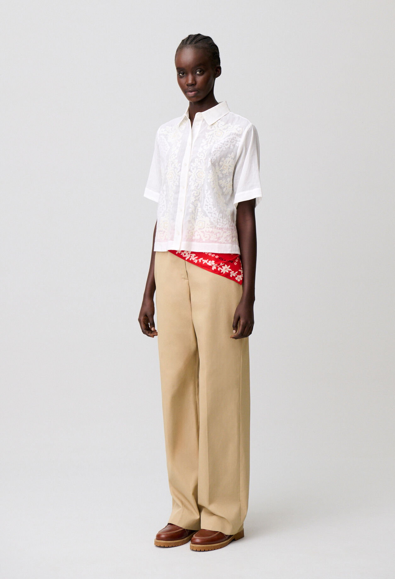 Embroidered cotton shirt