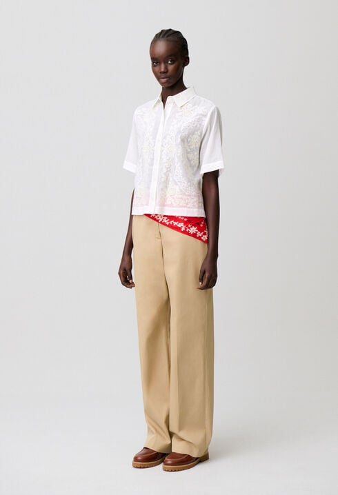 Embroidered cotton shirt