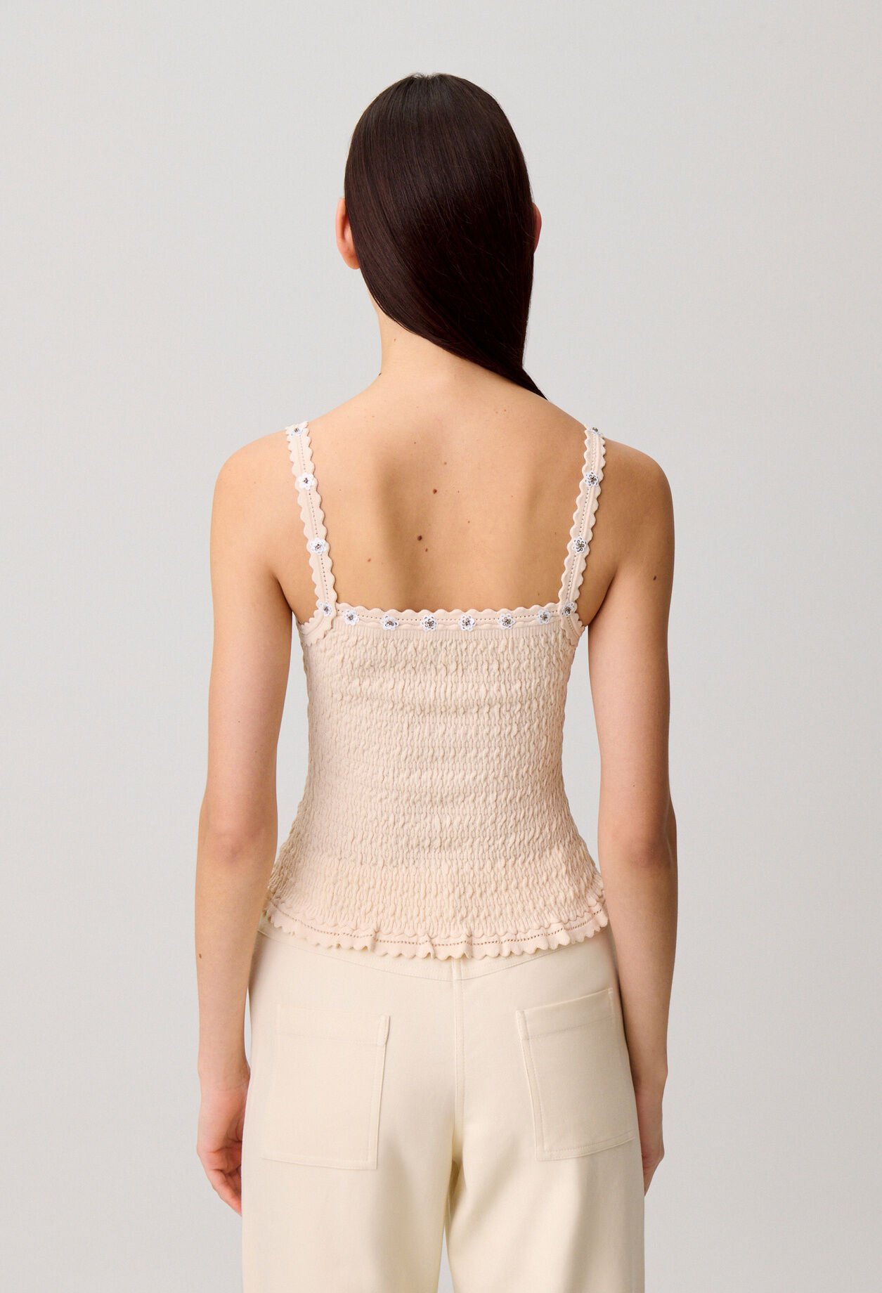 Floral embroidered top