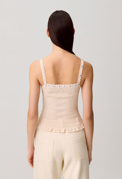 Floral embroidered top