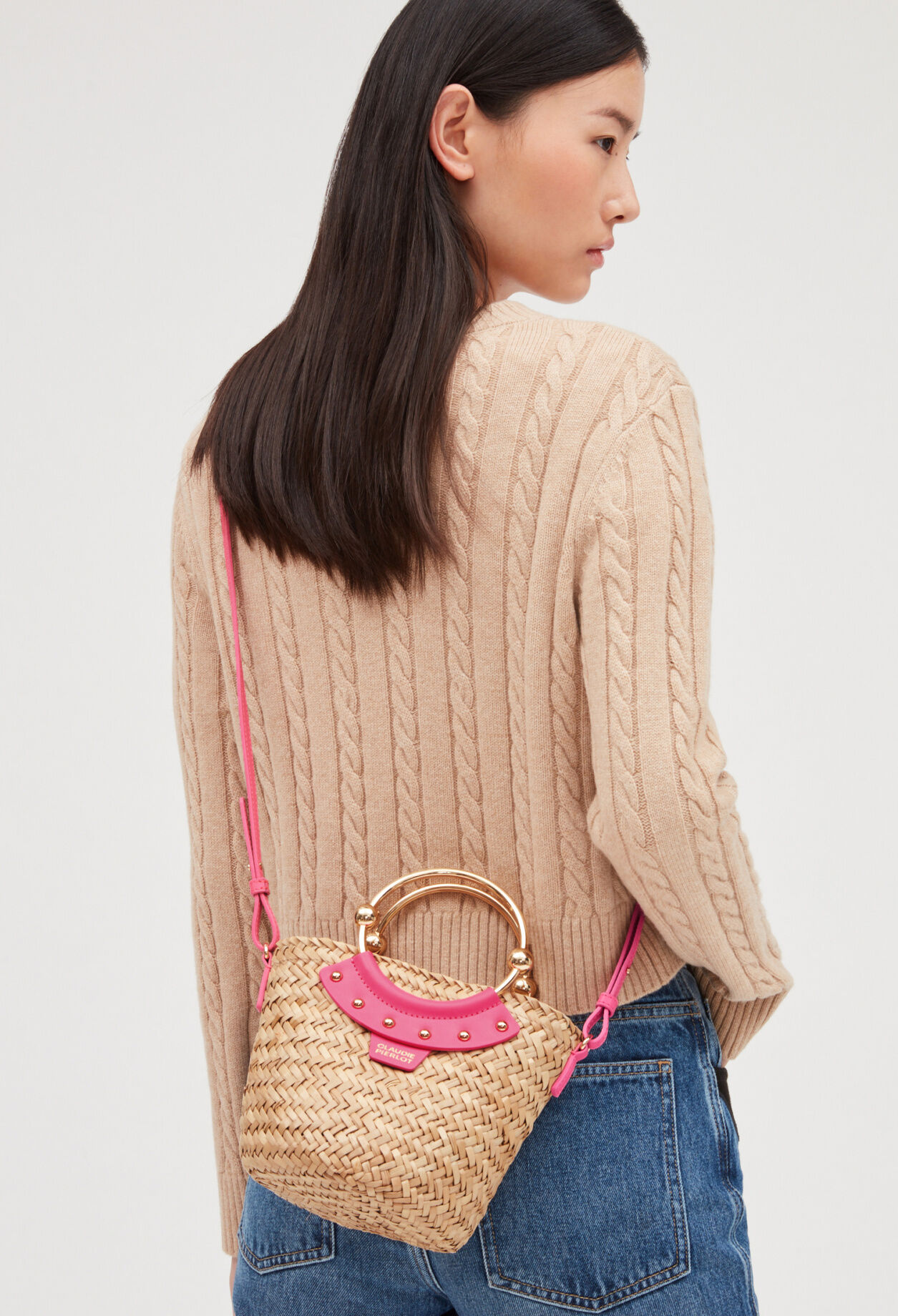 Abeille mini-basket in straw