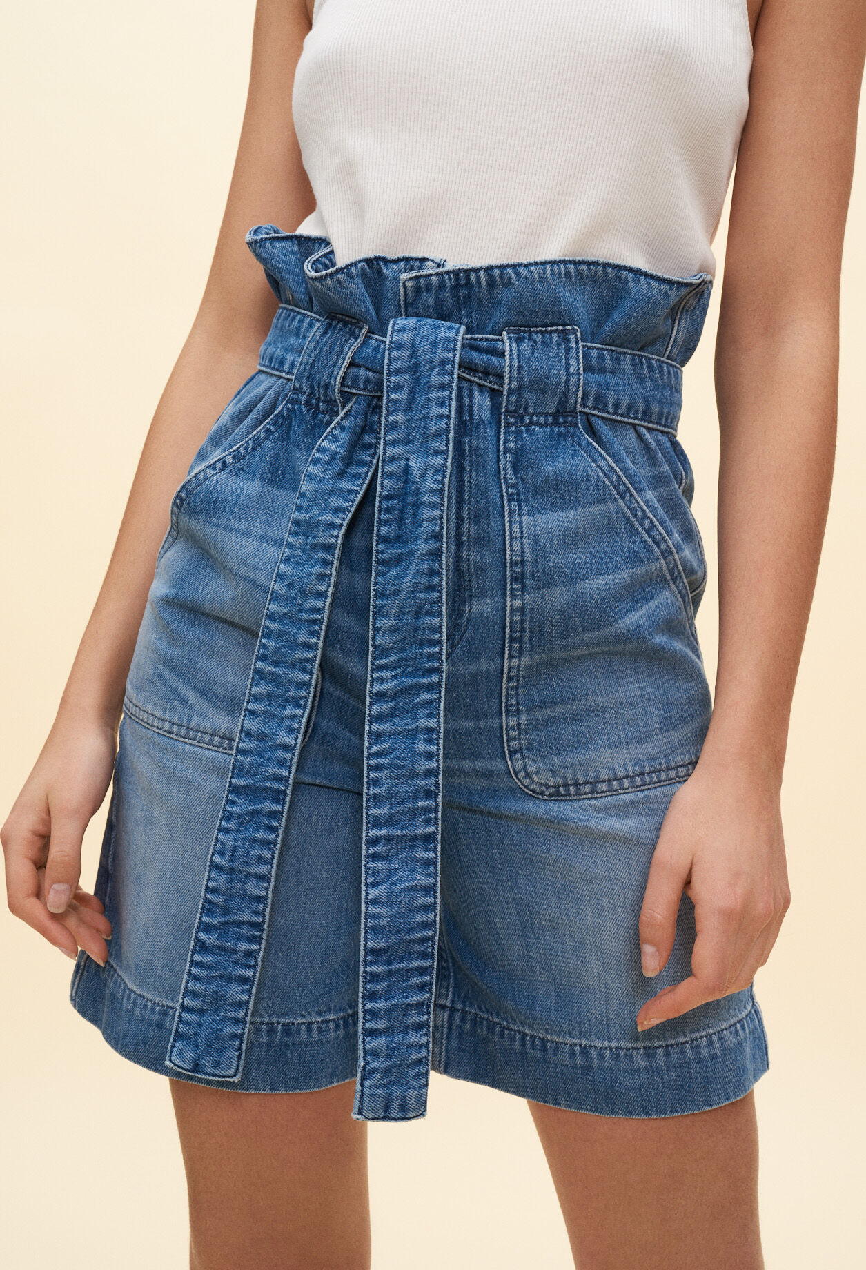 High-waist denim shorts High-waist denim shorts