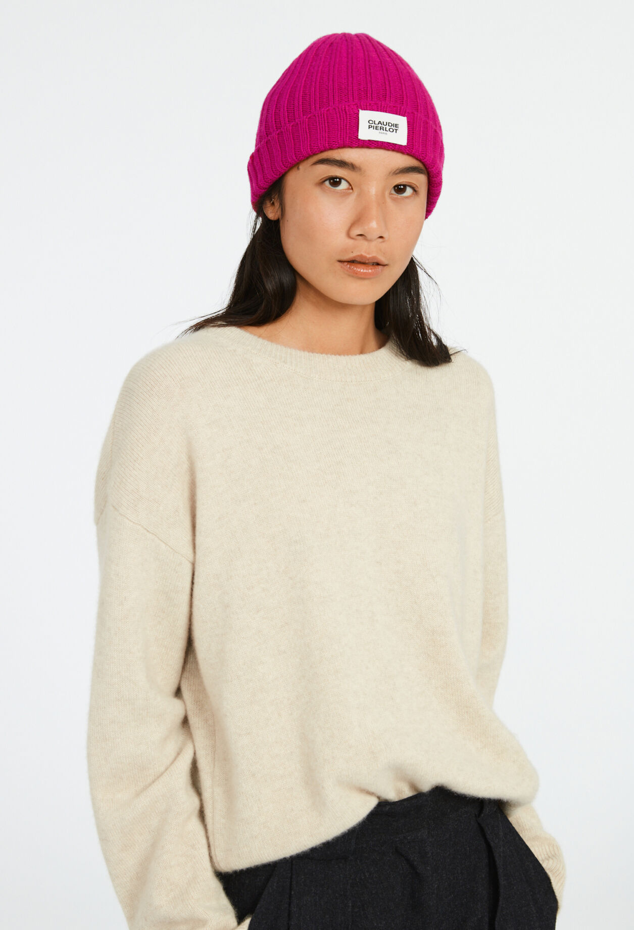 Ribbed-knit hat