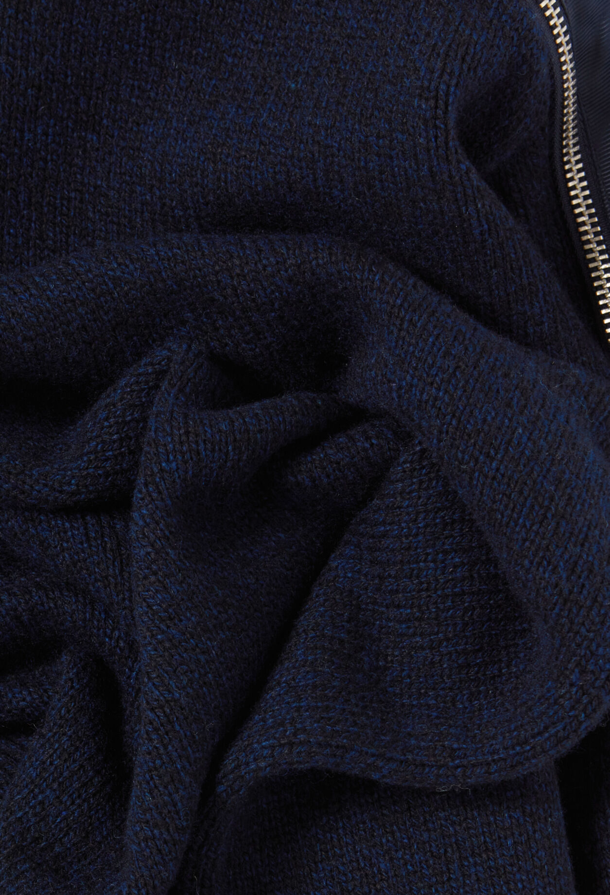 Navy zip-up turtleneck jumper