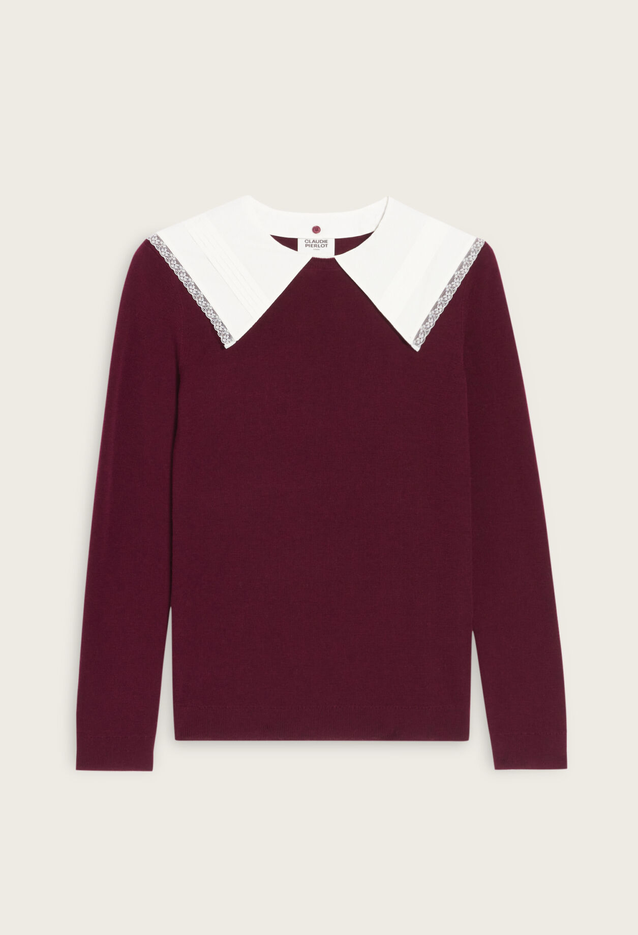 Jumper with removable collar