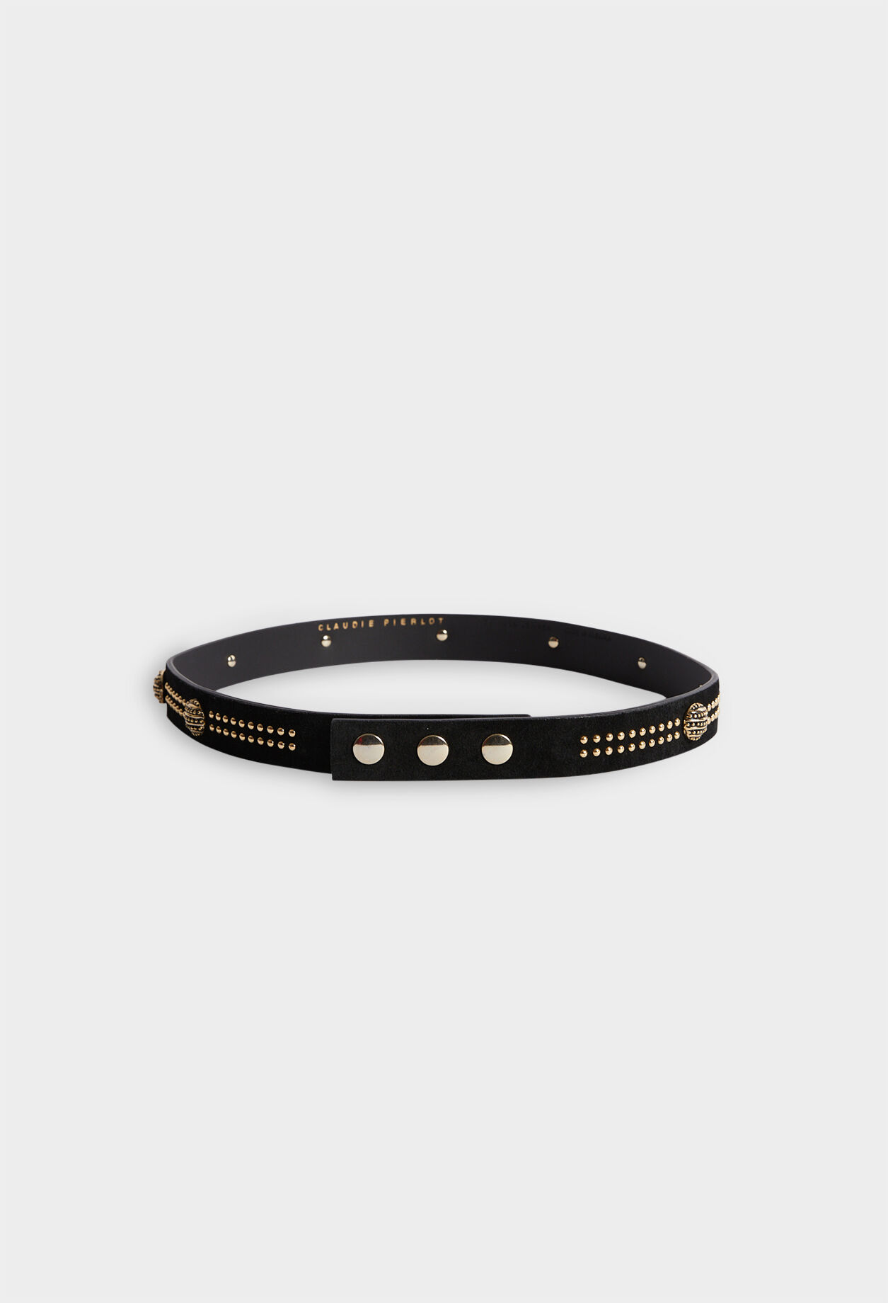 Eco-friendly leather studded belt