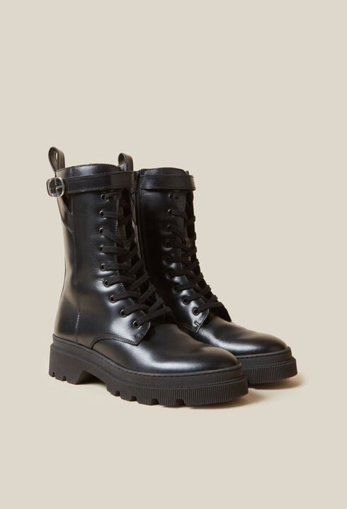 High Leather Ranger Boots