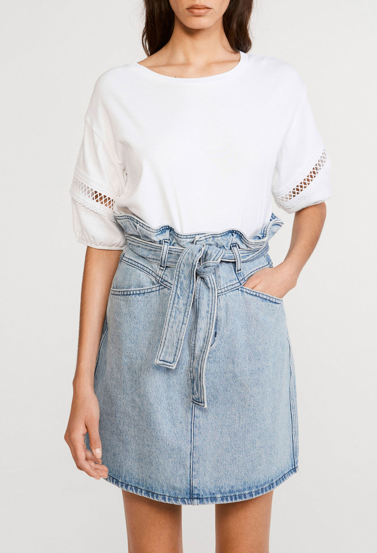 Organic cotton braided T-shirt Organic cotton braided T-shirt