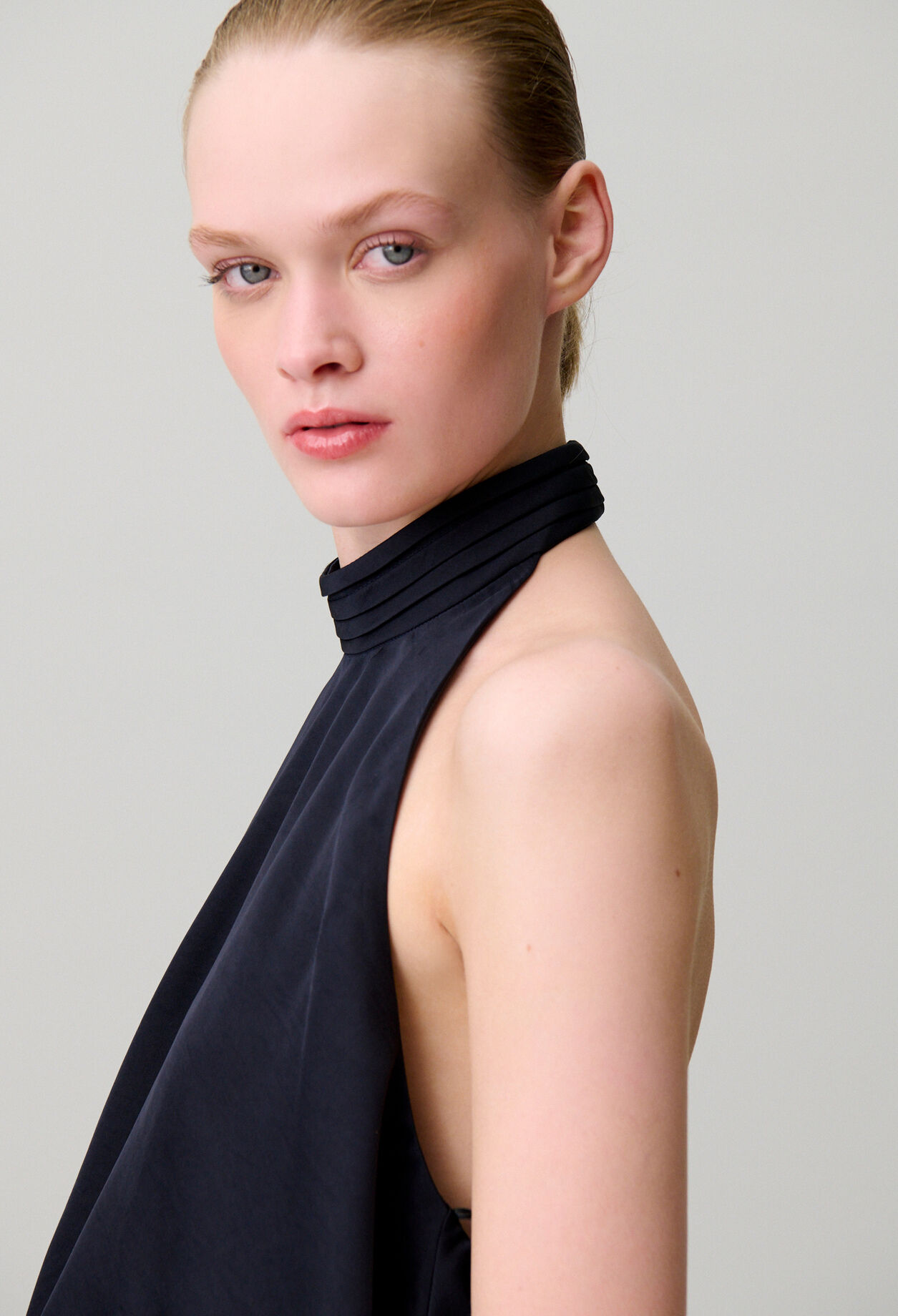 Satin Open-Back Top