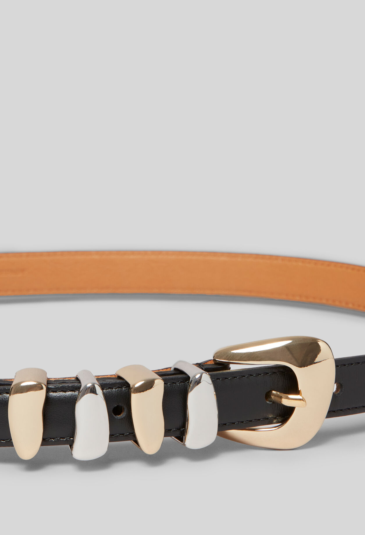 Leather Belt with Gold Buckle Leather Belt with Gold Buckle