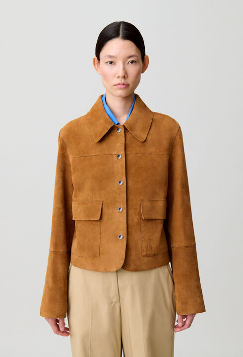 Suede leather jacket