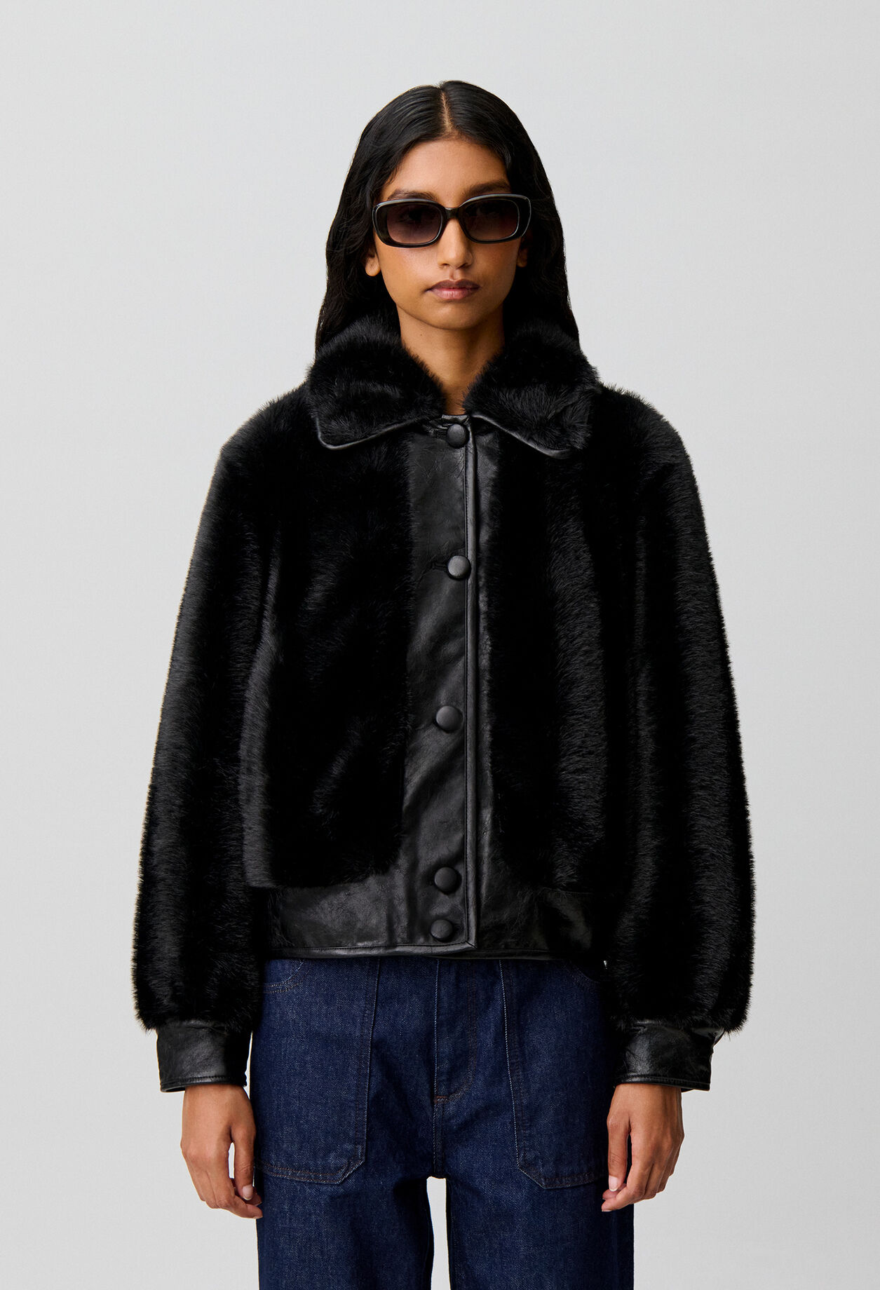 Short faux fur jacket