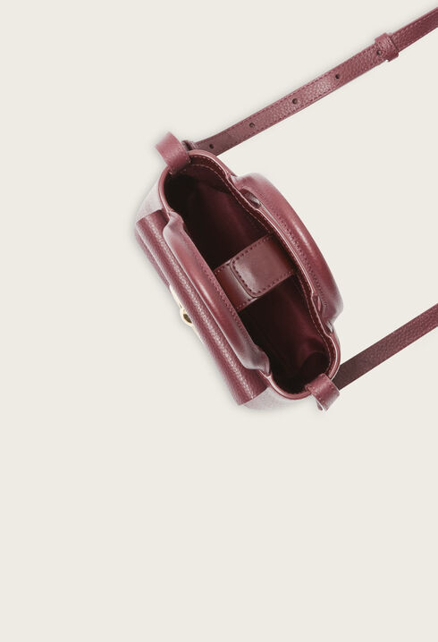Anouck burgundy grain leather mini bag