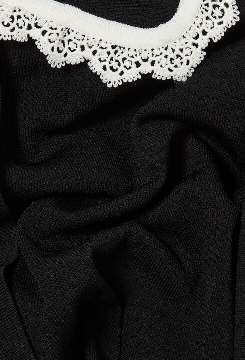 Lace knit cardigan