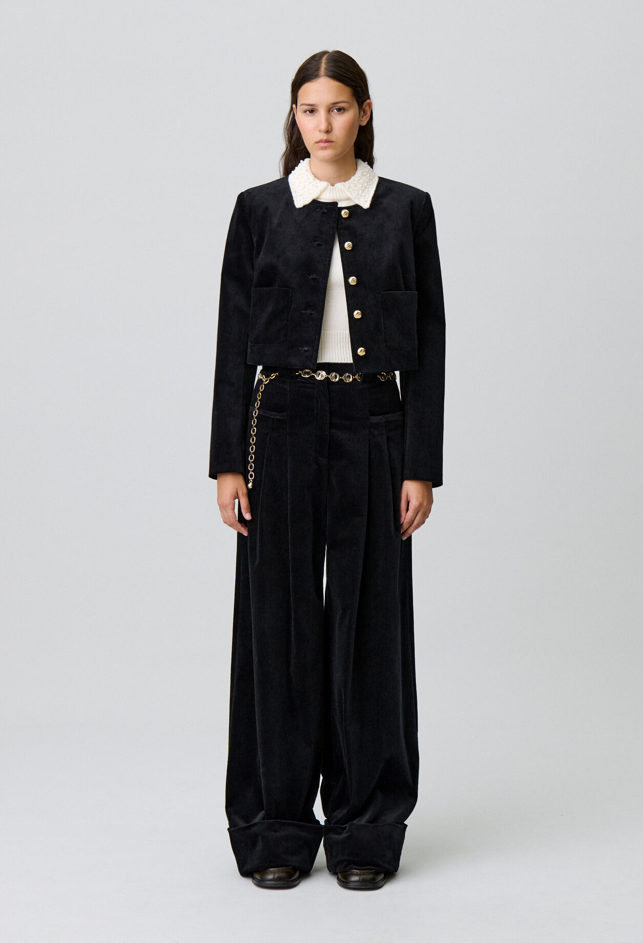 Short Velvet Boxy Jacket Short Velvet Boxy Jacket