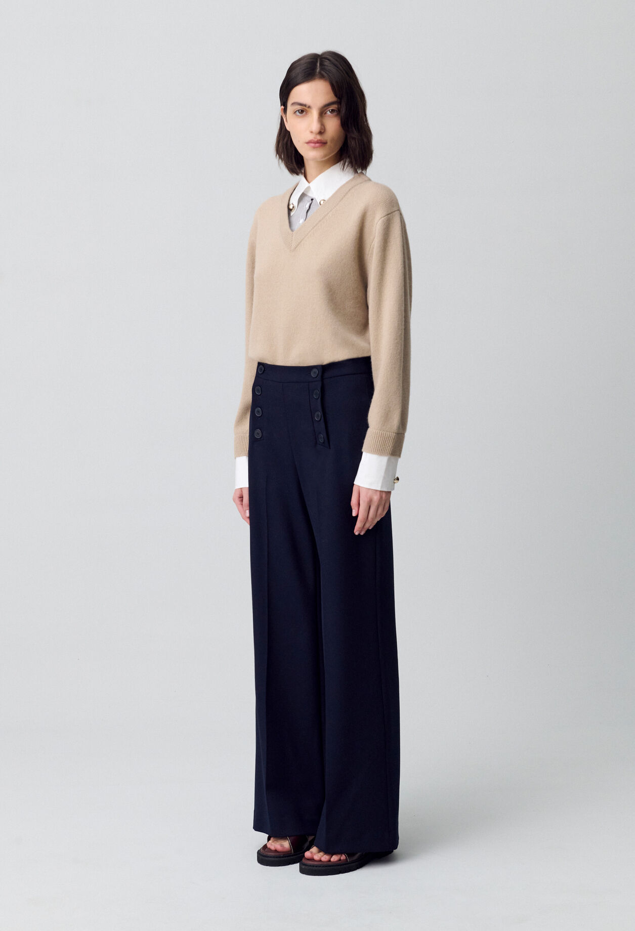 Flared sailor trousers