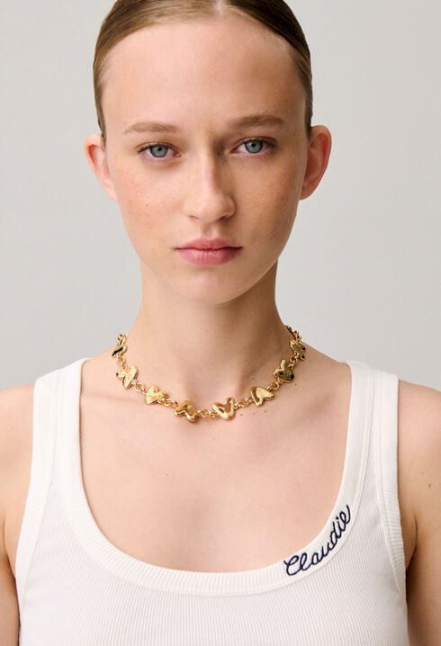 Hammered heart necklace