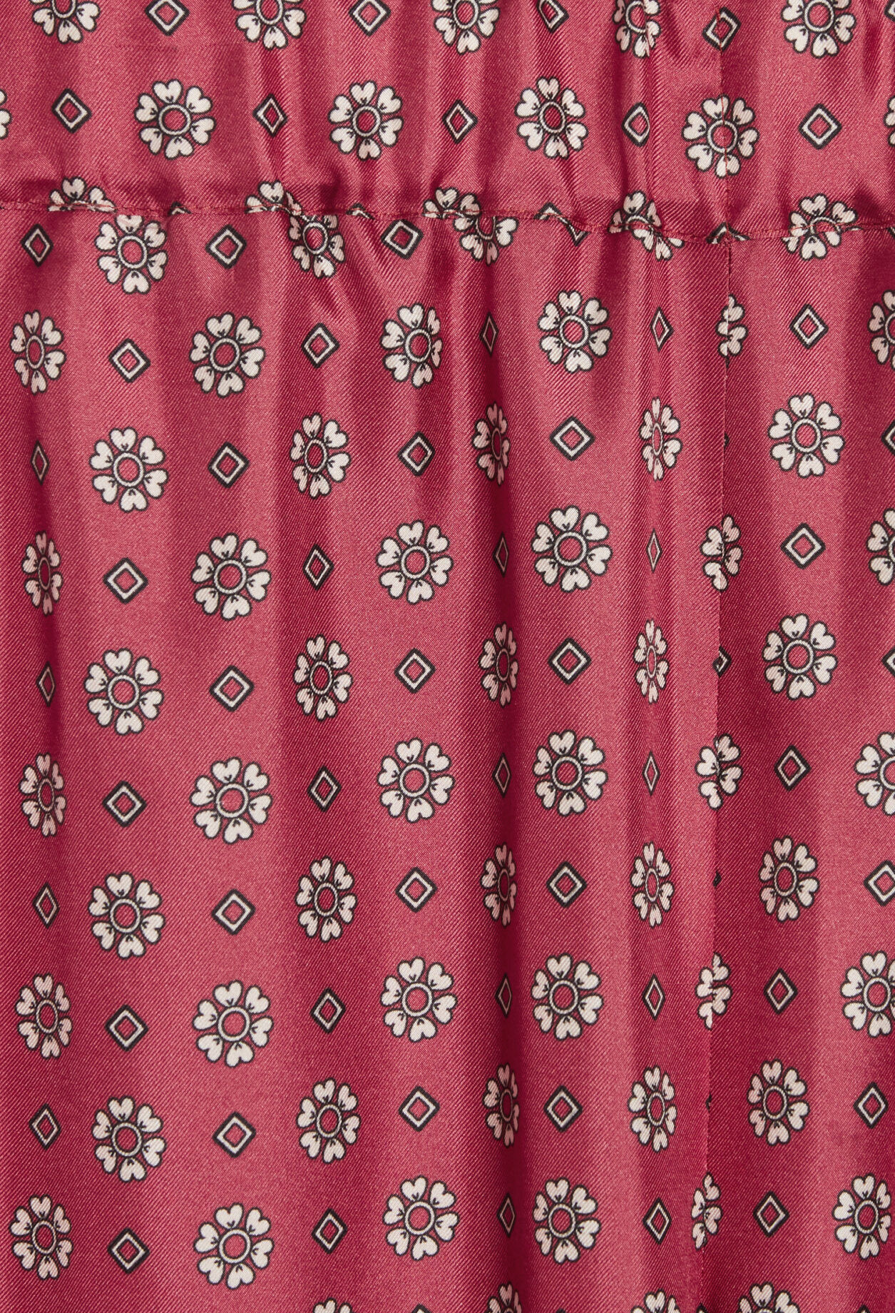 Printed satin trousers