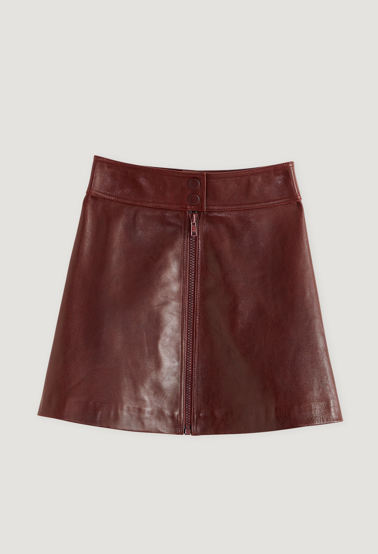 Zipped mini skirt