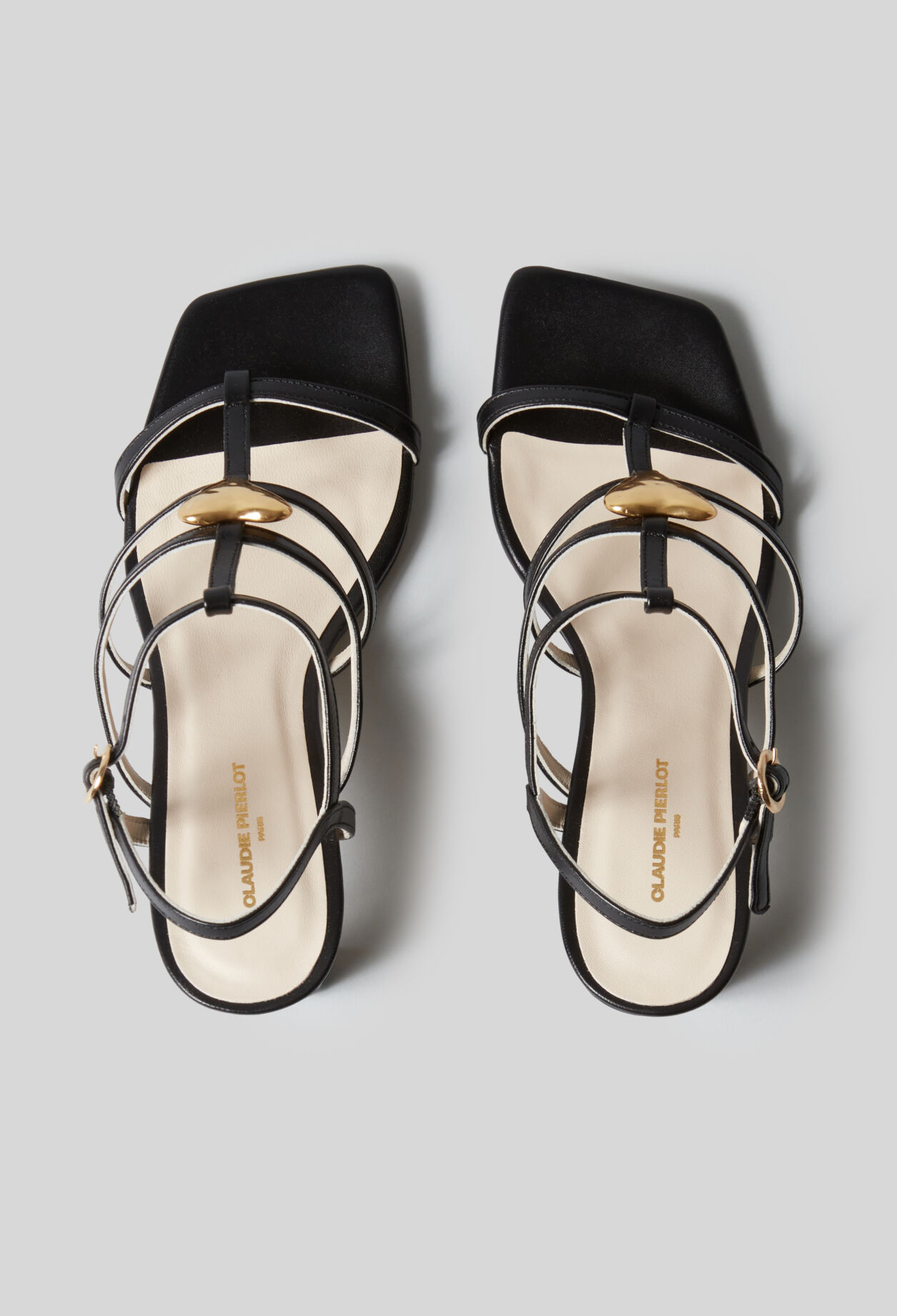 Leather heart heel sandals Leather heart heel sandals