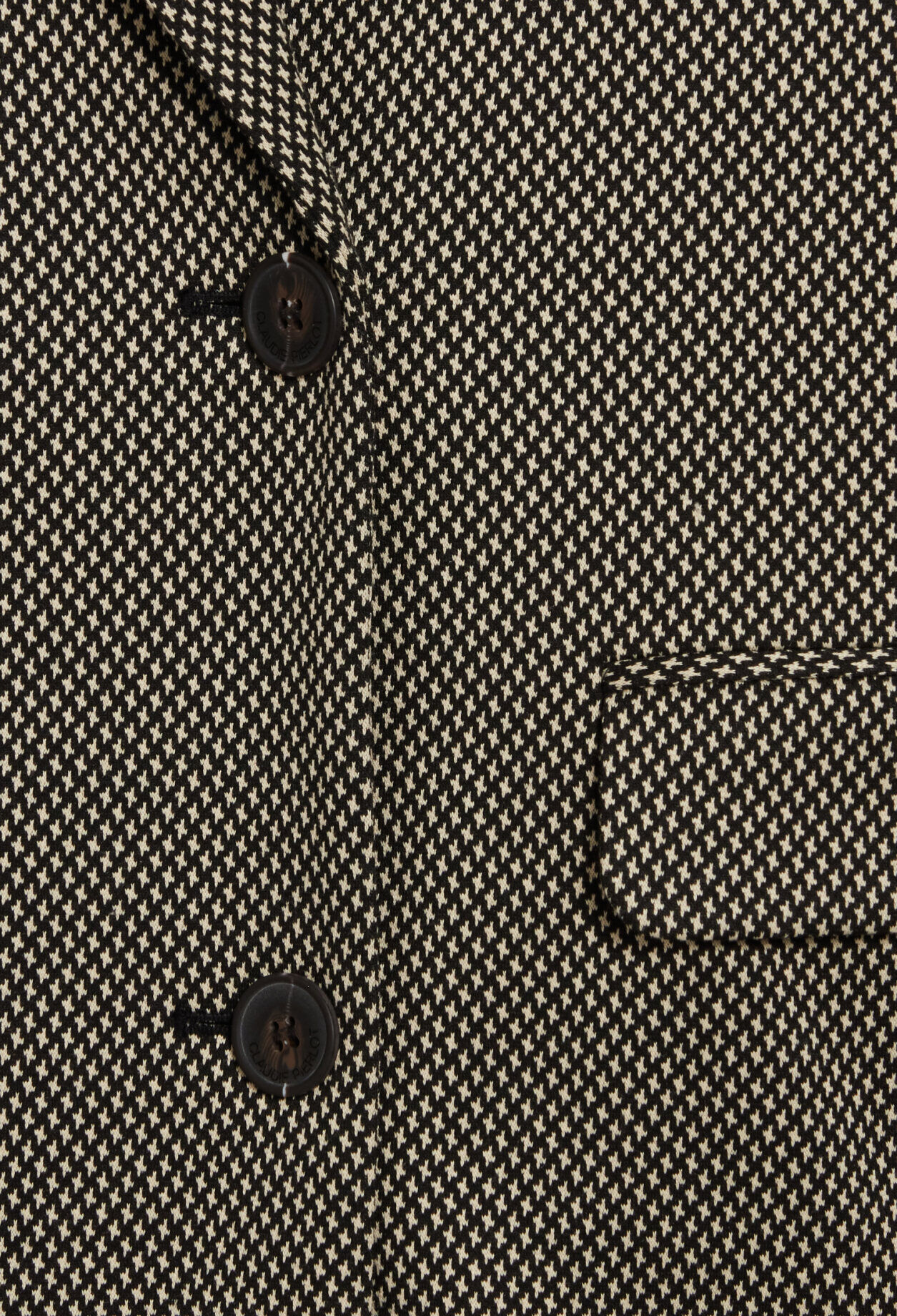 Chocolate houndstooth suit jacket