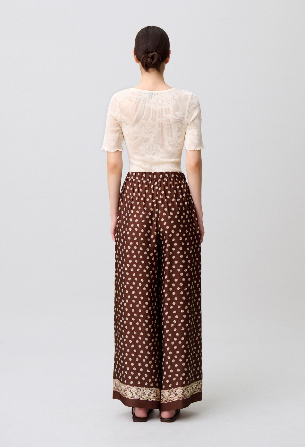 Flowy printed trousers