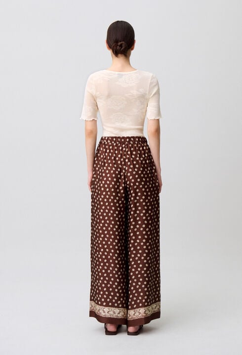 Flowy printed trousers