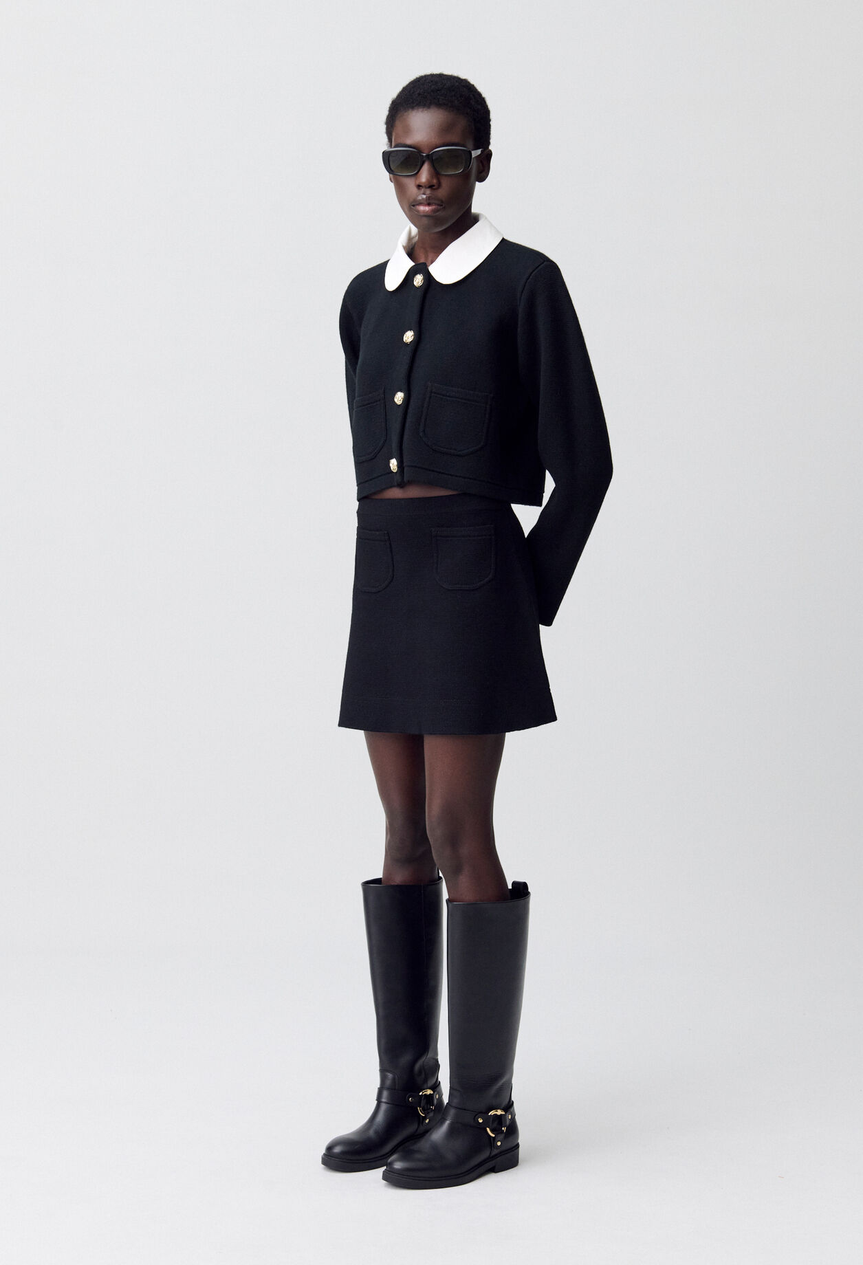 Short A-line Knit Skirt