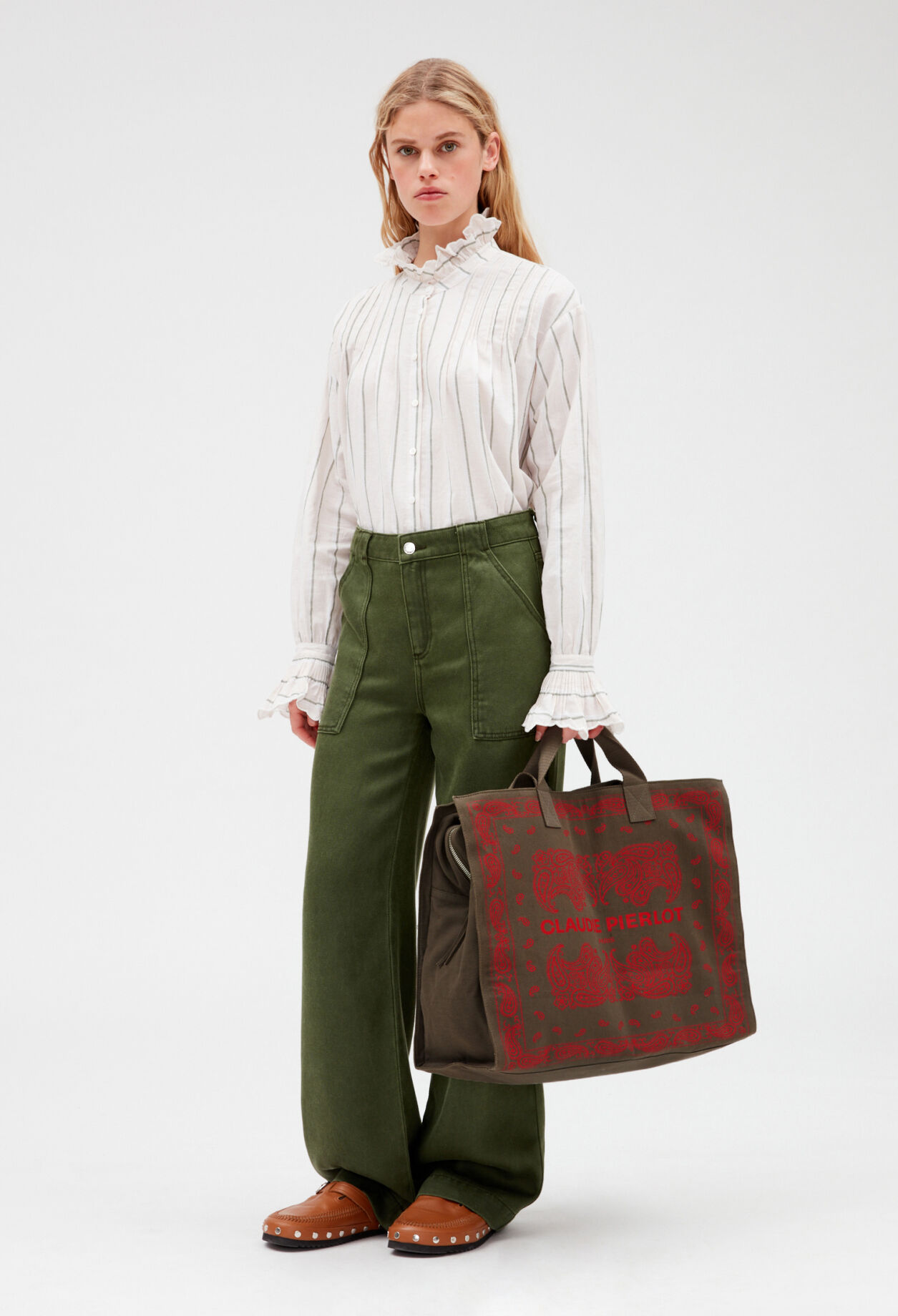 Khaki tote bag