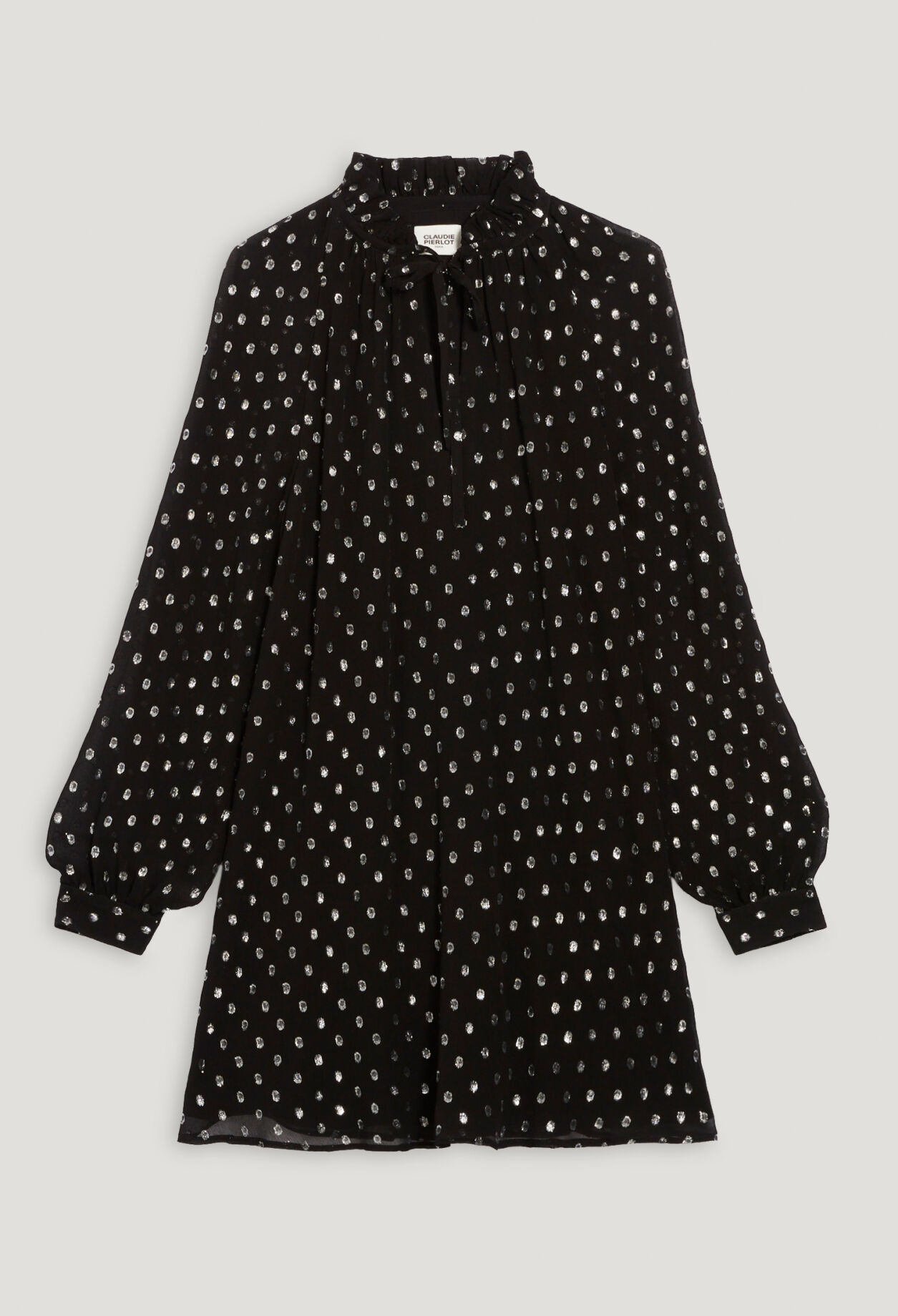 Rififi short black dotty dress