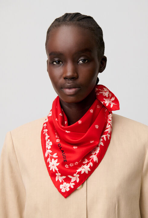 Red square scarf