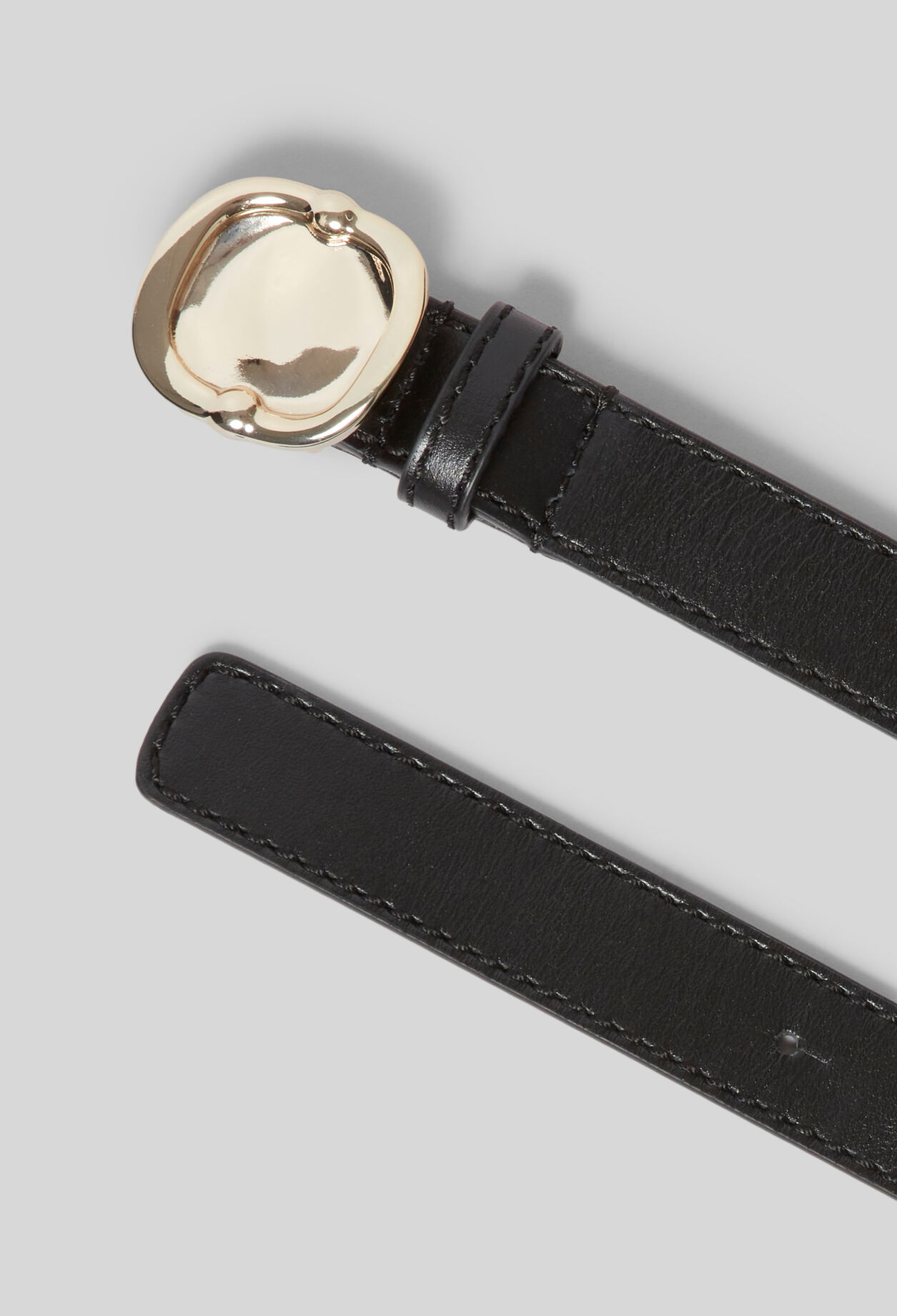 Leather Belt with Gold Buckle Leather Belt with Gold Buckle
