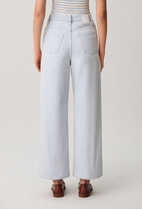 Washed denim jeans
