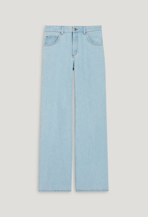 Claude straight-leg light denim jeans