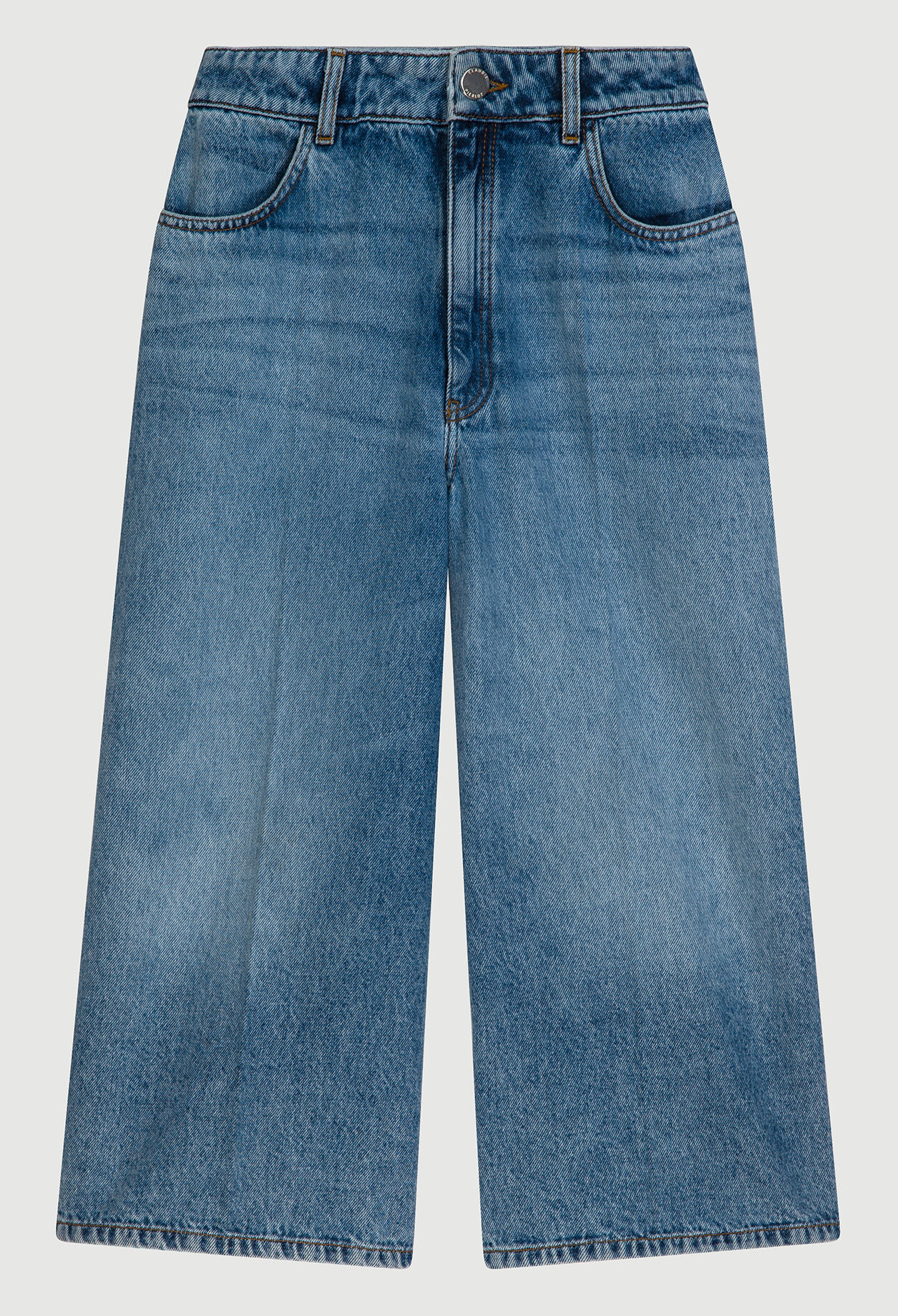 Flared denim Bermuda shorts Flared denim Bermuda shorts